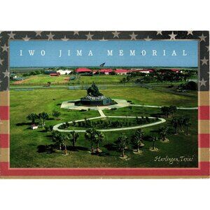Iwo Jima Memorial Postcard Harlingen Texas Vintage Scenic Souvenir Collectible